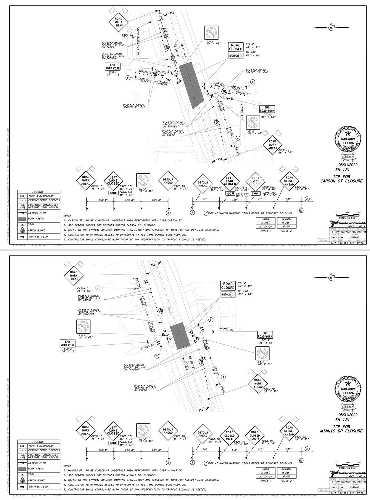 haltom city road constructiuon SH121 Minnis Carson Feb 2024